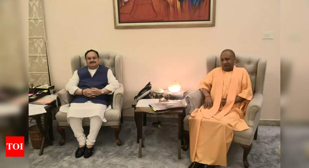 yogi:   UP CM Yogi meets BJP brass to give last-minute touch to his ministry | India News - Times of India