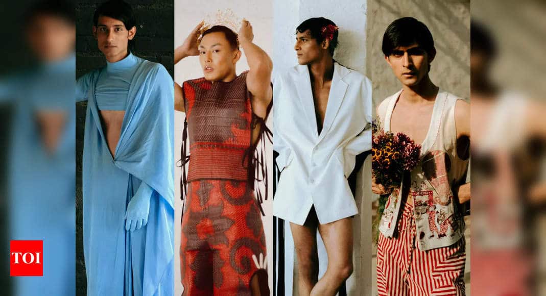 Saris, bralettes and crop tops: Here's refashioning masculinity - Times of India